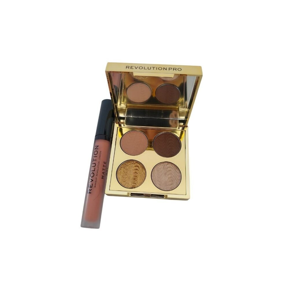 Revolution Pro Gold Eyeshadow Palette & Matte Liquid Lipstick Set. - Picture 4 of 5